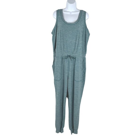 Duluth Trading Co Pants - Duluth‎ Armachillo Jogger Jumpsuit Womens Large Teal Sleeveless Stretch DR-1799